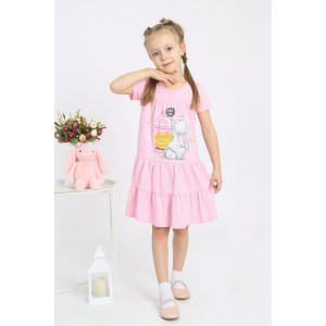 Платье детское "Виоланта-1" кулирка (р-ры: 104-140) розовый