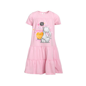 Платье детское "Виоланта-1" кулирка (р-ры: 104-140) розовый