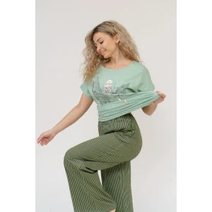 Костюм двойка женский К-041 кулирка (р-ры: 46-56) хаки Костюм двойка женский К-041 кулирка (р-ры: 46-56) хаки