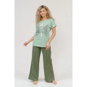 Костюм двойка женский К-041 кулирка (р-ры: 46-56) хаки Костюм двойка женский К-041 кулирка (р-ры: 46-56) хаки
