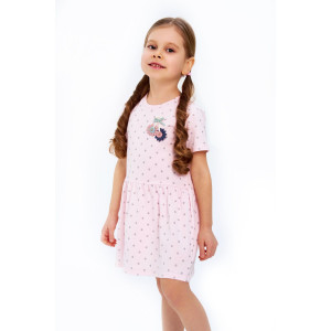 Платье детское "Горошинка" трикотаж (р-ры: 92-134) розовый