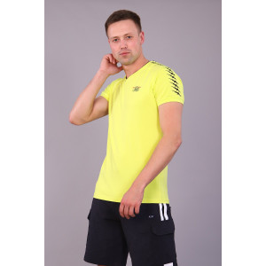 Футболка мужская №63117 кулирка с лайкрой (р-ры: 48-54) салатовый