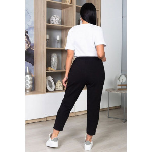 Брюки женские "Стайл" футер 2-х нитка с лайкрой (последний размер) черный 52