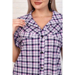 Халат-рубашка женский 890-3 кулирка (р-ры: 46-60) сирень