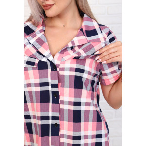 Халат-рубашка женский 890-4 кулирка (р-ры: 46-60) персик
