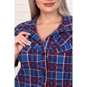 Халат-рубашка женский 890-5 кулирка (р-ры: 46-60) синий