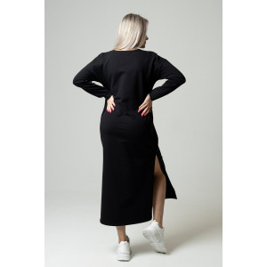 Платье женское П170 футер с лайкрой (р-ры: 44-60) черный