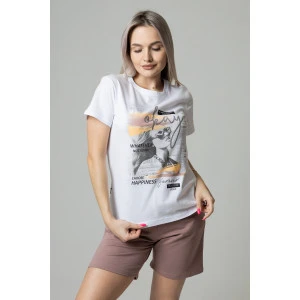 Костюм двойка женский К226 кулирка+футер с лайкрой (р-ры: 46-60) какао Костюм двойка женский К226 кулирка+футер с лайкрой (р-ры: 46-60) какао