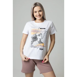 Костюм двойка женский К226 кулирка+футер с лайкрой (р-ры: 46-60) какао Костюм двойка женский К226 кулирка+футер с лайкрой (р-ры: 46-60) какао