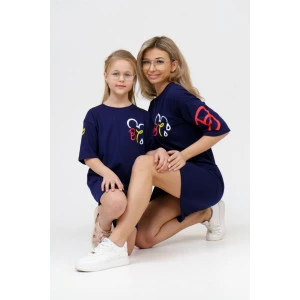 Туника детская 894Д кулирка (р-ры: 32-42) темно-синий Туника детская 894Д кулирка (р-ры: 32-42) темно-синий