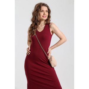 Платье женское "Антонина-5" фактурный трикотаж (р-ры: 42-50) бордовый