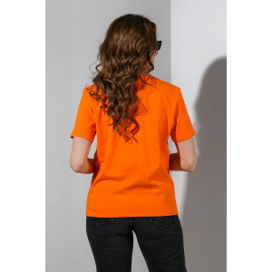 Футболка женская "Миледи-4" кулирка с лайкрой (р-ры: 44-56) оранжевый