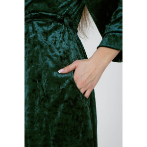 Халат женский "Топаз" бархат (р-ры: 48-62) зеленый