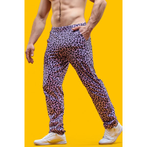 Брюки мужские 2237 "Леопард" кулирка (р-ры: 42-60) фиолетовый