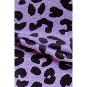 Футболка женская 2235 "Леопард" трикотаж (р-ры: 42-56) фиолетовый
