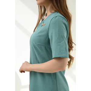 Платье женское ODIS-П457З лен (р-ры: 46-54) зеленый