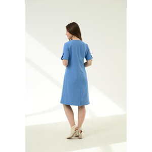 Платье женское ODIS-П457ГО лен (р-ры: 46-54) голубой