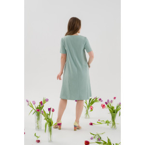 Платье женское ODIS-П450Ф трикотаж (р-ры: 46-56) фисташковый