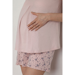 Пижама для беременных "Мамочка-7" кулирка (р-ры: 44-54) бежевый