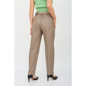 Джоггеры женские К 9171 экокожа (последний размер) коричневый 56