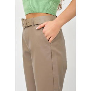 Джоггеры женские К 9171 экокожа (последний размер) коричневый 56