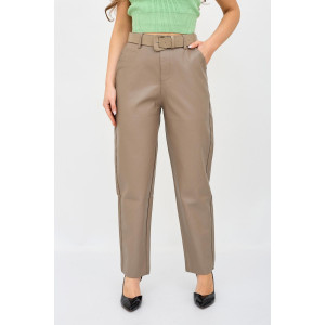 Джоггеры женские К 9171 экокожа (последний размер) коричневый 56