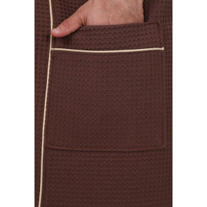 Полотенце-накидка мужская вафельная на липучке (р-ры: 44-60) шоколадный