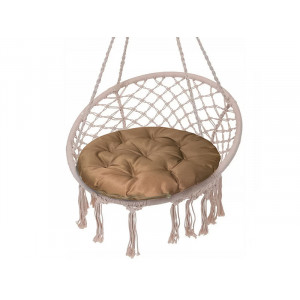 Подушка декоративная круглая для кресла файбер "Грета" бежевый