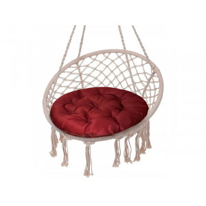 Подушка декоративная круглая для кресла файбер "Грета" красный