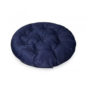 Подушка декоративная круглая для кресла файбер "Грета" темно-синий