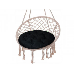 Подушка декоративная круглая для кресла файбер "Грета" черный