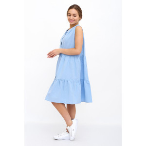 Платье женское "Зарина Г" трикотаж (р-ры: 46-52) голубой