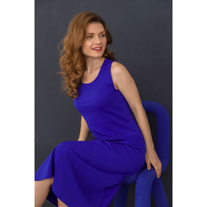 Платье женское "Антонина-2" креп (р-ры: 44-54) синий