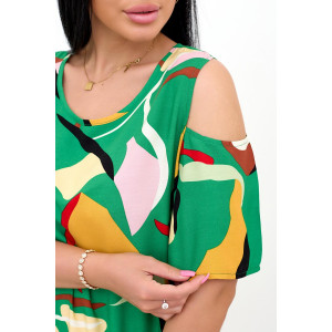 Платье женское "Манго З" трикотаж (р-ры: 50-60) зеленый