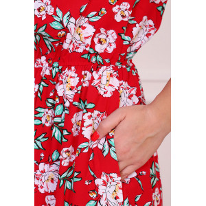 Платье женское "Ассоль" штапель (р-ры: 44-54) красный