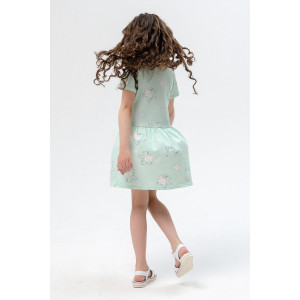 Платье детское "Баффи" трикотаж (р-ры: 92-134) зеленый
