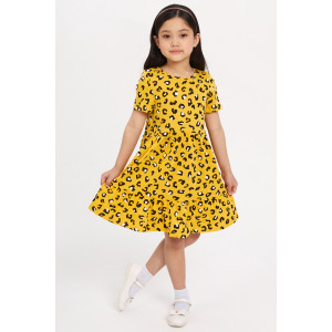 Платье детское "Надин" трикотаж (р-ры: 104-146) желтый