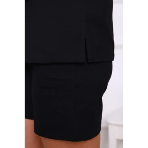 Костюм двойка женский "Марсель" футер (р-ры: 44-56) черный