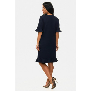 Платье женское "Джейн" футер 2-х нитка (последний размер) синий 46,50,54