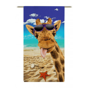 Полотенце банно-пляжное вафельное "Жирафа"