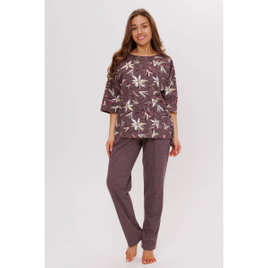 Костюм двойка женский №1798/1 кулирка (р-ры: 48-62) коричневый Костюм двойка женский №1798/1 кулирка (р-ры: 48-62) коричневый