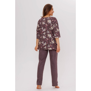 Костюм двойка женский №1798/1 кулирка (р-ры: 48-62) коричневый Костюм двойка женский №1798/1 кулирка (р-ры: 48-62) коричневый