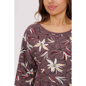 Костюм двойка женский №1798/1 кулирка (р-ры: 48-62) коричневый Костюм двойка женский №1798/1 кулирка (р-ры: 48-62) коричневый