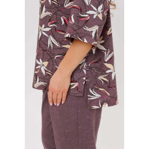 Костюм двойка женский №1798/1 кулирка (р-ры: 48-62) коричневый Костюм двойка женский №1798/1 кулирка (р-ры: 48-62) коричневый