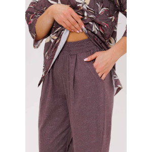 Костюм двойка женский №1798/1 кулирка (р-ры: 48-62) коричневый Костюм двойка женский №1798/1 кулирка (р-ры: 48-62) коричневый