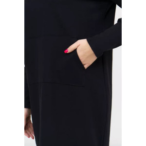 Платье женское "New" 1189-1 футер 2-х нитка (последний размер) черный 42
