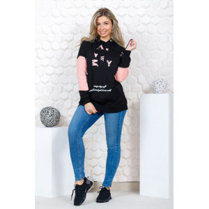 Толстовка женская 836 футер с лайкрой (последний размер) пудра 60