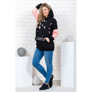 Толстовка женская 836 футер с лайкрой (последний размер) пудра 60