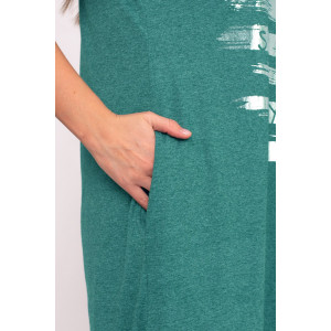 Платье женское "Наоми" К-306 кулирка (р-ры: 46-58) бирюза