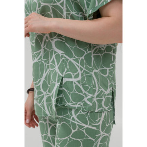 Блузка женская ODIS-Б133(Ш)З блузочная ткань (р-ры: 46-54) зеленый